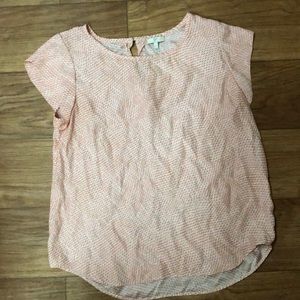 White and pink blouse